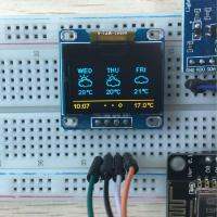 ชุดสถานีสภาพอากาศ ESP8266ความชื้นอุณหภูมิจอแสดงผล LCD ชุดส่วนประกอบ