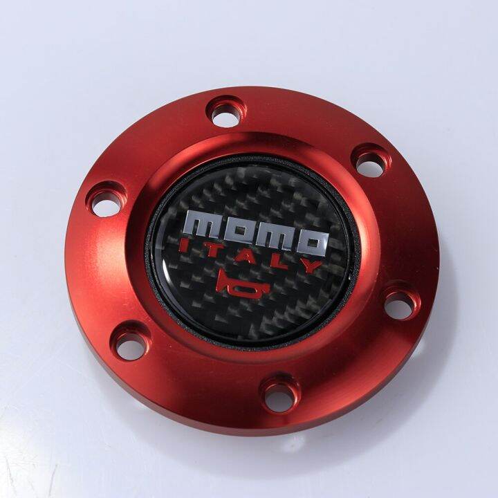 Jdm Italy Momo Carbon Fiber Car Horn Button Sport Steering Wheel Center