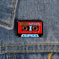 【CW】 Enamel Pin Hix Tape Badge Brooch Denim Fashion Music Jewelry for