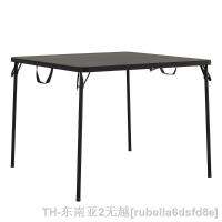 hyfvbu◊❃  COSCO 38.5  Fold-in-Half Card Table w/ Handle Black Indoor   Outdoor Portable Wheelchair Accessible Camping Tailgating