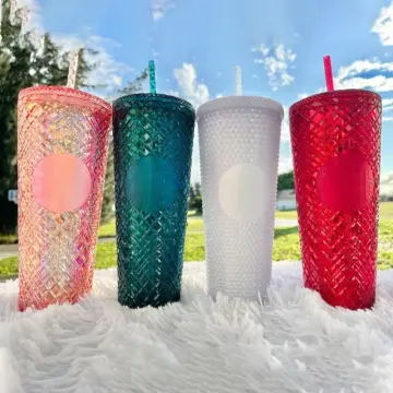 Starbucks Reusable Cold Cup Tumbler with Red Crystals