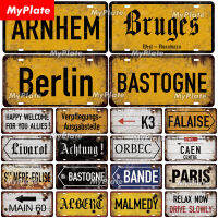 Vintage Berlin Arnhem ใบอนุญาตรถแผ่นป้ายโลหะ-Man Cave Decoration Bar Sign Club Poster