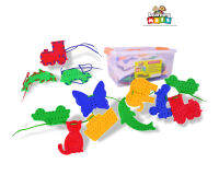 [พร้อมส่ง!!!] Happy Rope Rope Activity กิจกรรมร้อยเชือก รูปสัตว์ ยานพาหนะ ฝึกทักษะ [จากแบรนด์ Learning Mats]