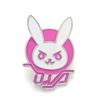 【YF】✳  Overwatch Game Dva Metal Pin Pink Jewelry Diva Hard Enamel for Costume Accessory