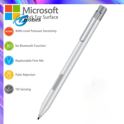 ปากกาสไตลัสโลหะพร้อมปากกาสไตลัสความไวสูงคลิปหนีบแบบพกพาแรงดัน4096ปากกาไฟฟ้าใช้ได้กับ Microsoft Surface Go Pro7/6/5/4/3/หนังสือ Go