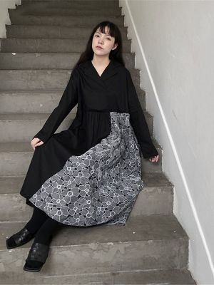 XITAO Dress  Asymmetrical Women Casual Long Sleeve Dress