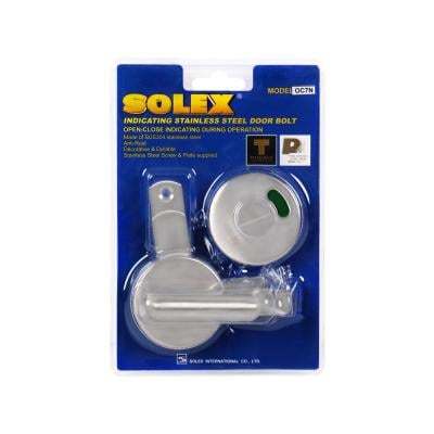 "Buy now"กลอนห้องน้ำสเตนเลส 304 มีสัญลักษณ์ SOLEX รุ่น OC7N จาน 64 มม. สีสเตนเลส*แท้100%*