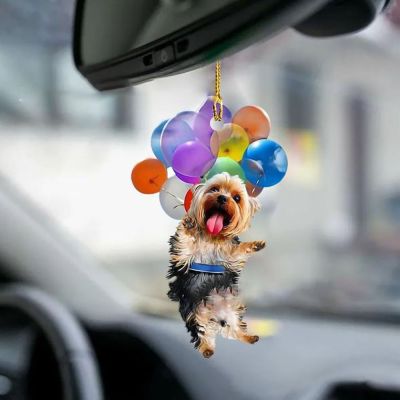 【CC】✚  Car Pendant Colorful Dog Ornament Automobiles Rearview Mirror Decoration Interior Accessories