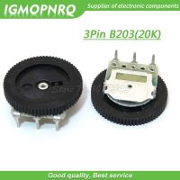 5pcs 3Pin 16*2mm Double Gear Tuning Dial Potentiometer B203 20K Dial Potentiometer IGMOPNRQ