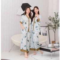 ชุดนอน Muslin pajamas  ชุดนอน  ซาติน Silk Satin ผ้านุ่มลื่น ใส่สบาย ( รุ่น P976,T976,L976)