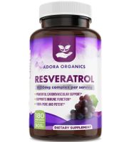 เรสเวอราทรอล Resveratrol 1600mg with Green Tea, Grape Seed Extract and Quercetin 180caps