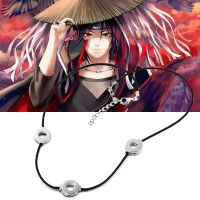 anime cosplay itachi pendant necklace for women men fashion trendy 3 Loops circle pendants metal collar Jewelry Choker fashion Fashion Chain Necklaces