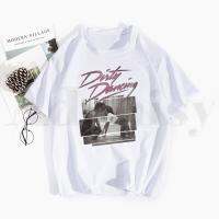 เสื้อยืดหนังเรื่องdirty Dance แขนสั้นสำหรับผู้หญิงเสื้อยืดลำลองเสื้อผ้าแนวสตรีทเสื้อยืดสีขาวตลกๆเสื้อยืดฮาราจูกุผู้หญิง