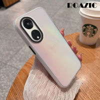 ROAZIC เคสไล่ระดับเลเซอร์สำหรับ OPPO Reno 10 Pro 8 8T 8Z 7 7Z A78 A77s A77 A74 A58 A57 A55 A54 A53 A16 A15 A95 A94 4G 5G เคสใส่โทรศัพท์แฟชั่น Aurora Matte ยากกันกระแทก A01-3ฝาหลัง