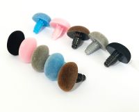 10pcs 15x22mm  pink blue black brown gray Oval shape flocking toy nose safety with hard washer for DIY doll Screw Nut Drivers