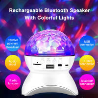 Wireless Bluetooth Speaker Stage Light LED Disco Ball Lights USB Rechargeable Music Projector Night Lights for K Party Wedding