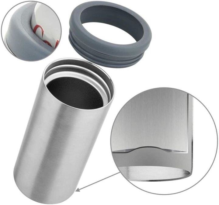 12oz-slim-can-cooler-stainless-steel-silver-beer-cold-keeper-double-wall-insulated-vacuum-cola-drink-beverage-beer-can-holder