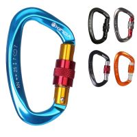 XINDA 25KN Mountaineering Caving Rock Climbing Carabiner D รูปความปลอดภัย Master สกรูล็อคหัวเข็มขัด Escalade Equipement-WIOJ SHOP