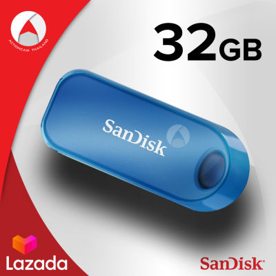 SanDisk Flash Drive Cruzer Snap USB 2.0 32GB Blue (SDCZ62-032G-G35B) แฟลชไดร์ฟ แซนดิส ประกัน Synnex 5 ปี