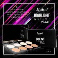 Butae- Highlight &amp; Bronze Palette ไฮไลท์ บอนเซอร์ เนื้อสีโทนกลาง ( น้ำหนัก 20 กรัม )