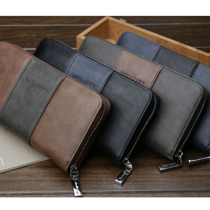 layor-wallet-dikedaku-กระเป๋าสตางค์ผู้ชาย-ใหม่-rfid-ผู้ชายหนัง-pu-มีซิปโทรศัพท์มือถือกระเป๋ากระเป๋าลายจุด-multicard-zero