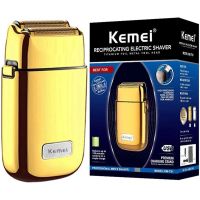 ?ส่วนลด?Kemei เครื่องโกนหนวดไฟฟ้าโลหะแบบเต็ม Tx1สำหรับผู้ชายเคราผมมีดโกนหนวดไฟฟ้าเครื่องโกนหนวดแผ่นปิดหัวล้านปลอมจางหายไปชาร์จได้