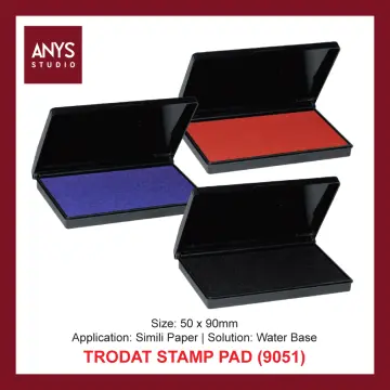 Trodat Ink Pad Business Stamp Pad, (Trodat 9051 Red Stamp Pad)