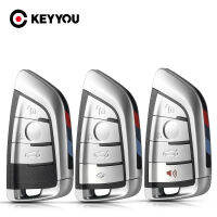 KEYYOU 34ปุ่มสมาร์ทการ์ด Key Shell ใส่ใบมีดสำหรับ BMW X1 X3 X5 X6 F48 G20 F10 F22 F30 G30 530 525 730 357 Series