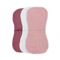 ◆ 97BC Baby Burp Cloth Bamboo Fiber Cotton Absorbent Saliva Towel Comfortable Feeding Bibs 6-Layers Solid Color Handkerchief