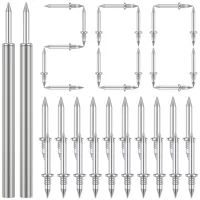 200/100ชิ้นตะปูสองหัวไร้รอยต่อสำหรับติดตั้งเล็บโลหะลายบัวไม่ทำเครื่องหมายกันสนิมชุดสกรูเกลียวรอบ