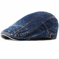 HT2295ผู้หญิงผู้ชายหมวกฤดูใบไม้ผลิฤดูร้อน Sun หมวก Denim Gastby Ivy Newsboy หมวกแบนปรับ Berets ผู้ชายผู้หญิงผ้าฝ้ายกางเกงยีนส์ Beret หมวก