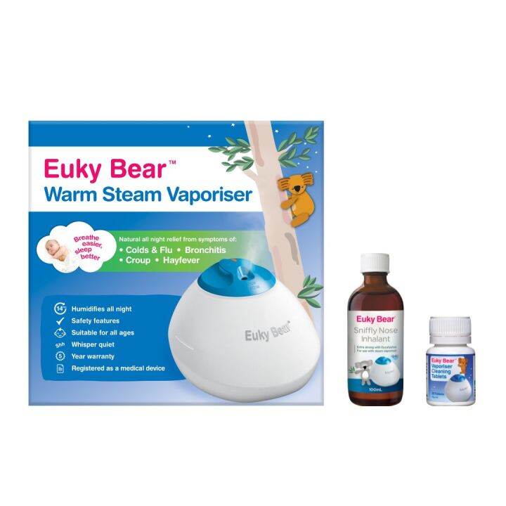 Euky Bear Steam Vaporiser Bundle (includes 100ml Inhalant & Cleaning