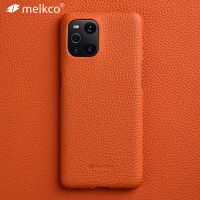 Melkco เคสหนังแท้พรีเมียมสำหรับ OPPO Find X3 Pro,หรูหราแฟชั่นธุรกิจหนังวัวธรรมชาติคุณภาพสูงฝาหลัง