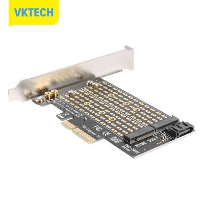 [Vktech] M.2อะแดปเตอร์สำหรับ PCIE NVME M + B คีย์ SSD เพื่อ PCI-E 3.0 X4การ์ดขยาย SATA
