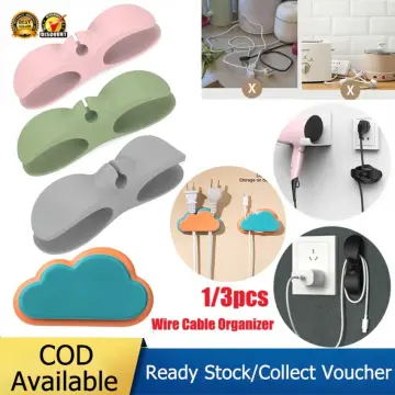 Wire Cable Organizer Tidy Management Clips Holder Adhesive Cord Storage  Wrapper Winder for Kitchen Office Appliances Computer