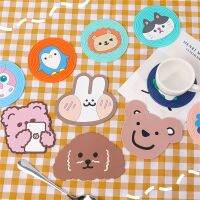 【CC】 Cartoon Non-slip Coaster Thickened Silicone Anti-scalding Placemats Temperature Resistant