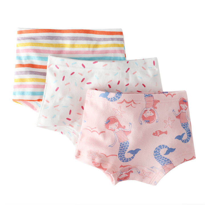 การ์ตูน-mermaid-princess-girl-s-toddler-amp-kids-3-pcs-per-pack-mermaid-underwear-100-cotton-soft-baby-panties-briefs