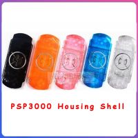 เคสคอนโซลคริสตัลใสสำหรับ PSP3000 PSP 3000อุปกรณ์สำรองสำหรับคอนโซลเกมปลอกหุ้มแบบเต็มเคสชุดมีปุ่ม