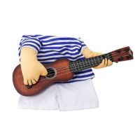 สินค้าขายดี Funny Pet Guitar Clothes Dog Guitarist Dressing Costume Pet Guitar Dress