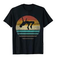 Retro Vintage Sunset Old School High Jump Athlete Funny T-Shirt Top T-Shirts For Men Normcore T Shirt Discount Cotton