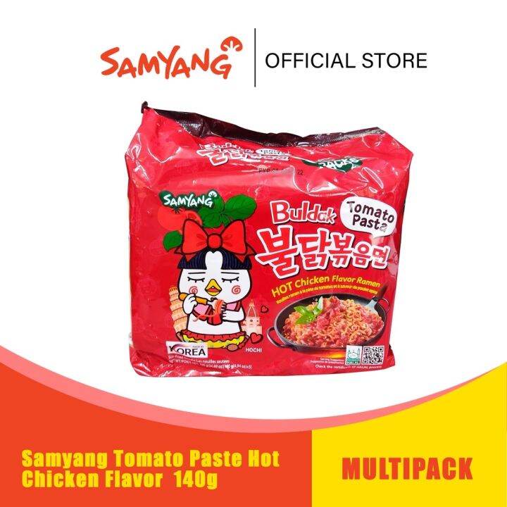 SAMYANG TOMATO PASTA HOT CHICKEN RAMEN POUCH 140G MULTIPACK Lazada PH