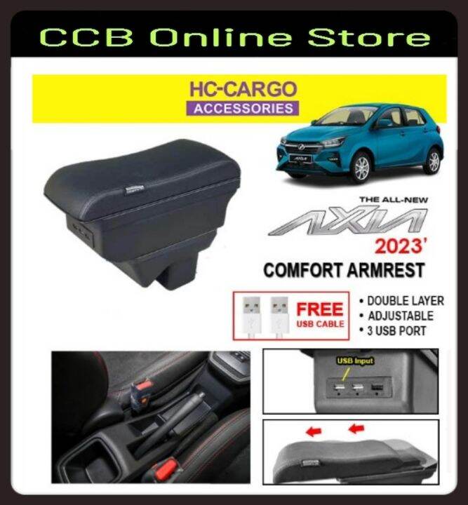 Perodua Axia 2023 Above HC13 Arm Rest Comfort Adjustable Console Box
