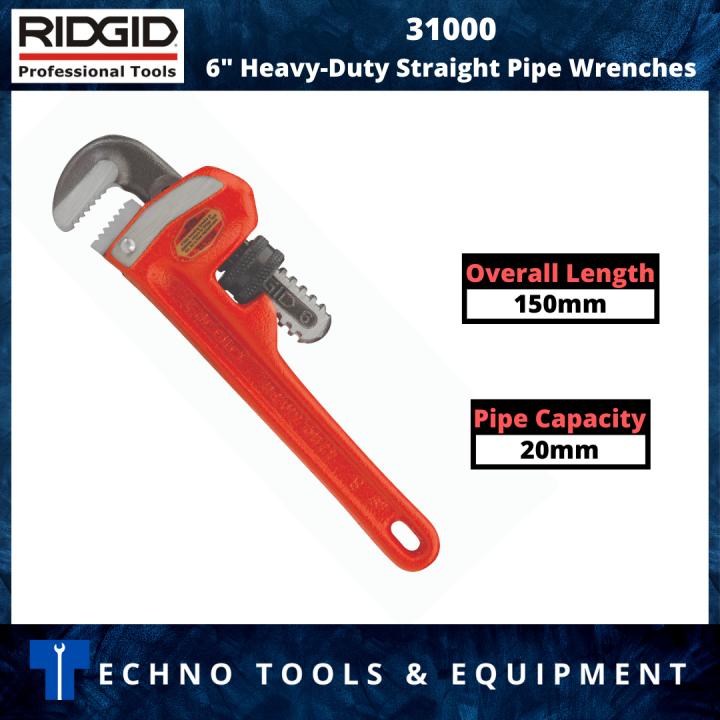 RIDGID 31000 6" HeavyDuty Straight Pipe Wrench Lazada
