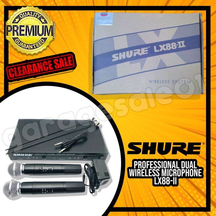 **CLEARANCE** SHURE Dual Wireless Microphone LX88II Heavy Duty Lazada PH