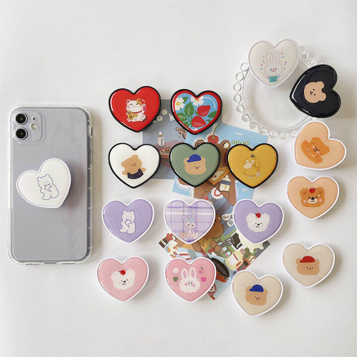 cw-cartoon-cute-love-heart-korea-griptok-foldable-mobile-phone-holder-stand-for-samsung-smartphone-finger-grip-ring-cket