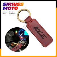 ❉✱✤ Motorcycle Cowhide Keychain Key Ring Case for Kawasaki KLE 250 650 500 Keyring