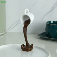 ?【Lowest price】HOMA Creative Floating CUP ประติมากรรมเทถ้วยกาแฟของเหลว3D เครื่องประดับศิลปะ