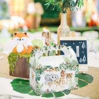 Jungle Animals Boxes Birthday Decoration Kids Baby Shower Supplies