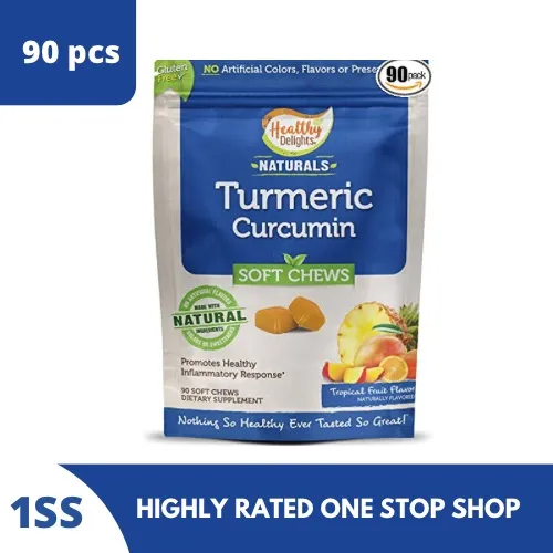 Healthy Delights Naturals Turmeric Curcumin 90 Soft Chews Lazada PH