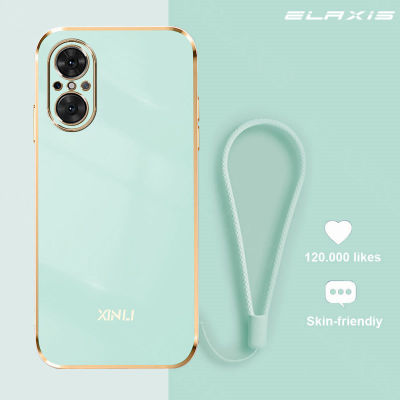 ELAXIS เคสโทรศัพท์มือถือ Huawei Nova 9 SE,เคสซิลิโคนนิ่ม TPU ชุบโลหะด้วยไฟฟ้าแบบบางรวมทุกอย่างกันตกเคสฝาหลังโทรศัพท์มือถือแบบตรงด้านข้าง